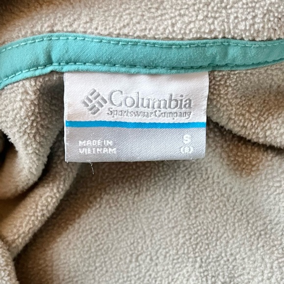 Columbia fleece gray and teal PFG fishing jacket - Picture 4 of 5